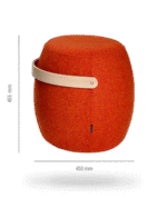 Carry Round Fabric Ottoman Stool